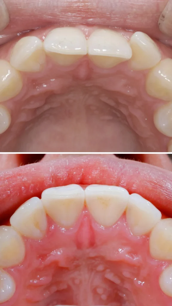 Vorher Nachher Vergleich nach Invisalign Zahnschiene
